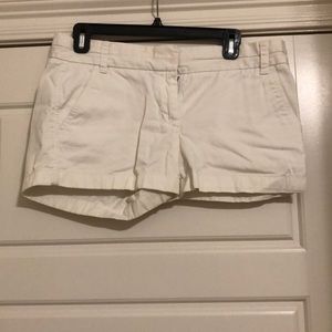 White Jcrew Chino Shorts